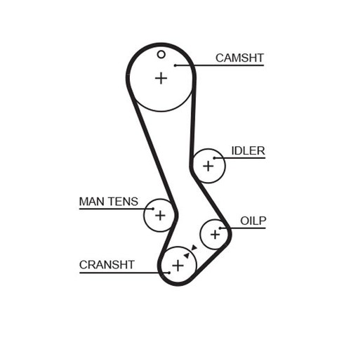 Gates timing belt cambelt - gates, 129